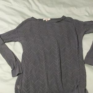 Gray Loft Crochet Sweater